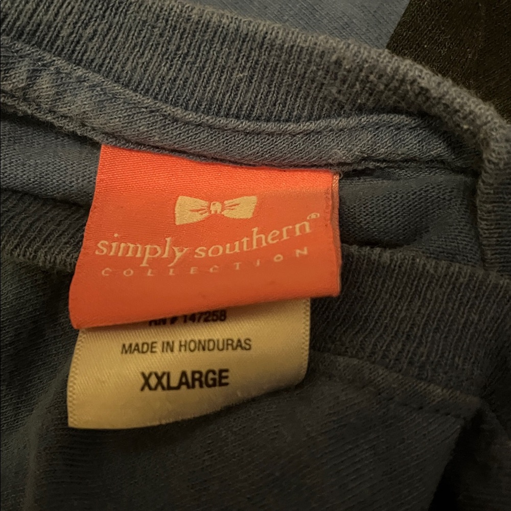Simply Southern ladies Red Tie-Dye and Blue Long Sleeve Tees - Picture 7 of 8
